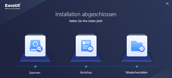 Mit dem Tool EaseUs Data Recovery Wizard können auch Laien schnell und einfach verlorene Daten wiederherstellen.