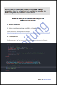 Vorschau: Anleitung zur Google-Analytics-Einbindung